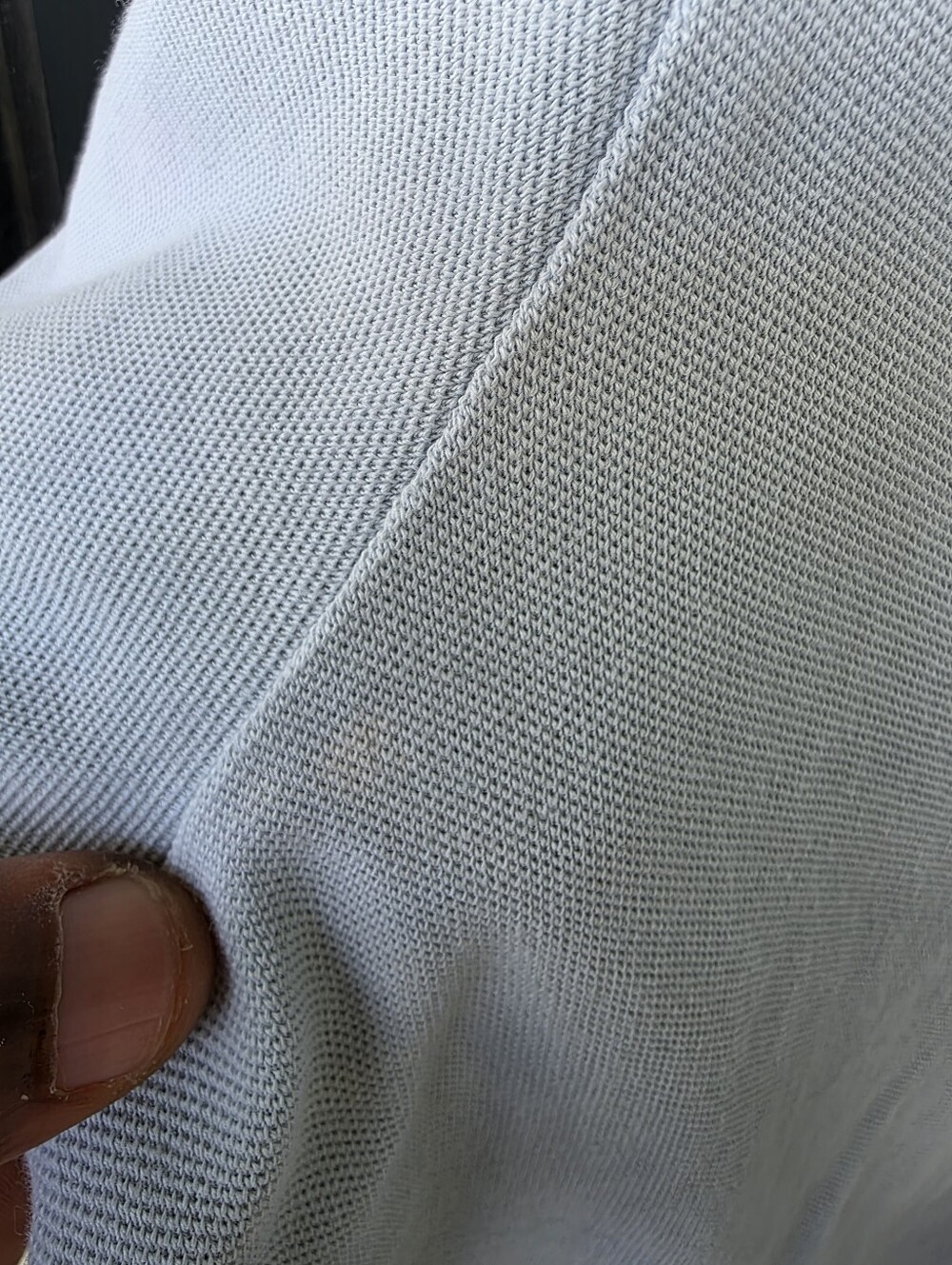 Burberry Brit Light Blue Polo Shirt Men XXL Nova Check Cotton Short Sleeve Flaw - Picture 6 of 9